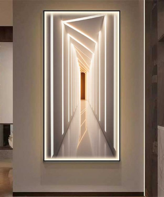 3D Crystall Painting Modern  With Warm Led Light